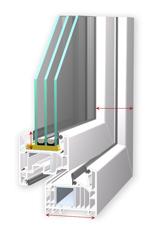 Veka Softline 82 MD Querschnitt Profil